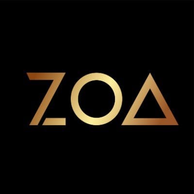 A logo for ZOA energy