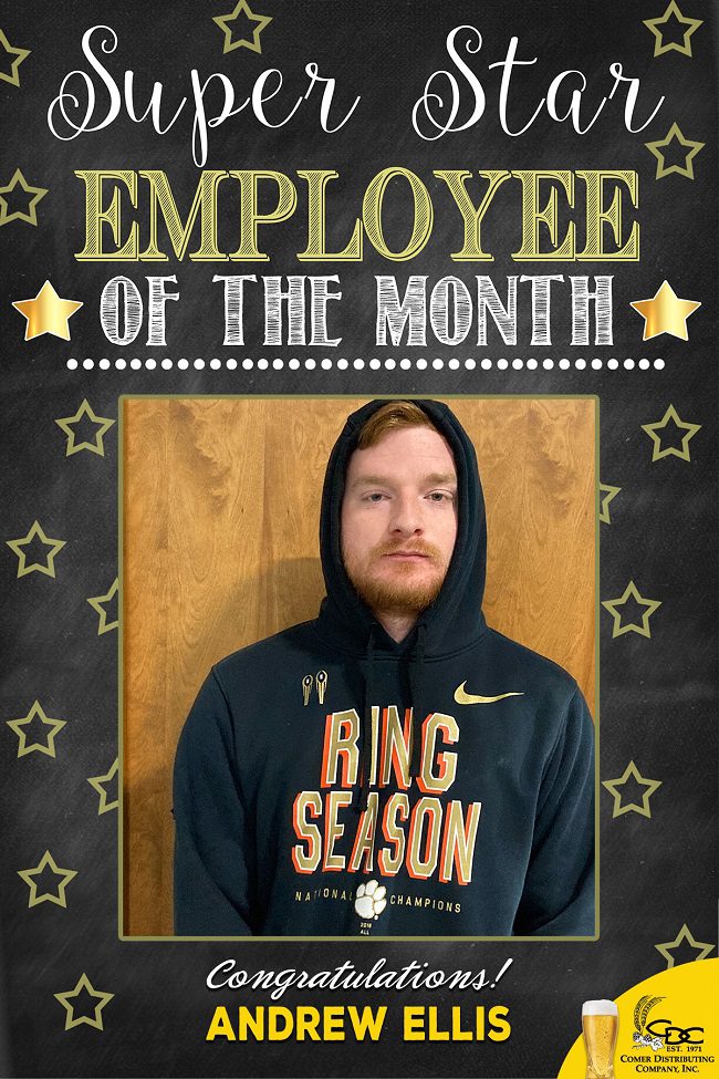 An employee of the month photo of TL Leonard