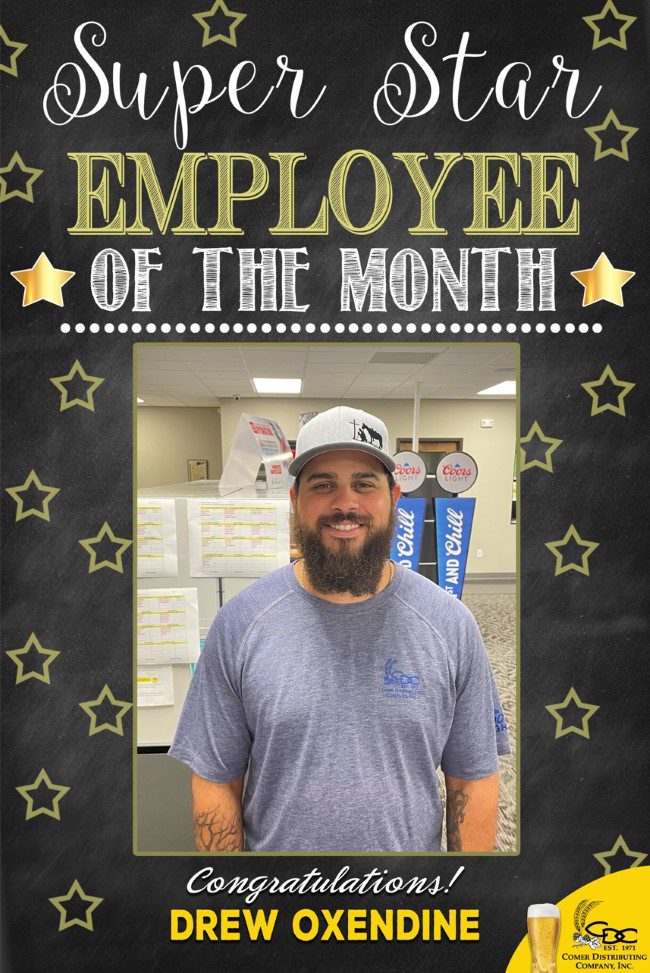 An employee of the month photo of TL Leonard