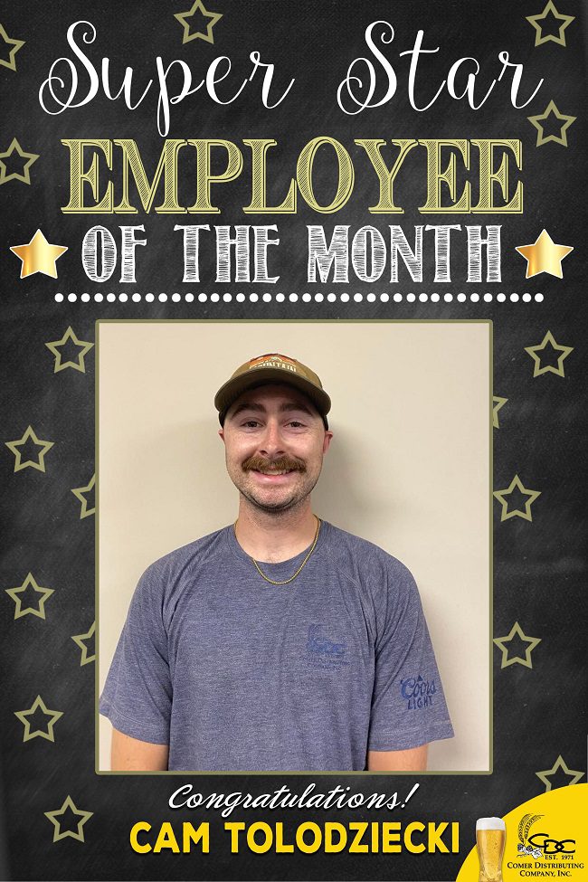 An employee of the month photo of TL Leonard