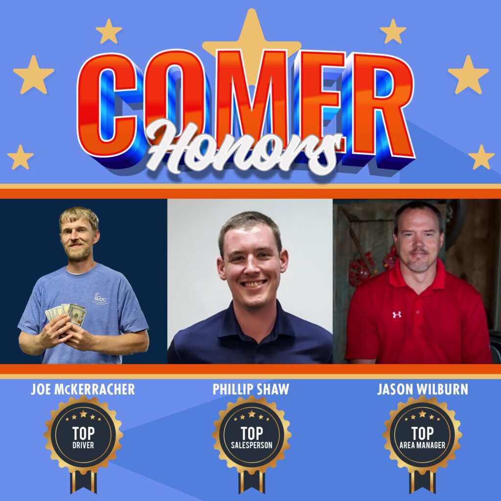 Comer-Honors-2023 The top performers for Comer Distributing for the first half of 2023.
