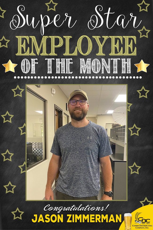 An employee of the month photo of TL Leonard